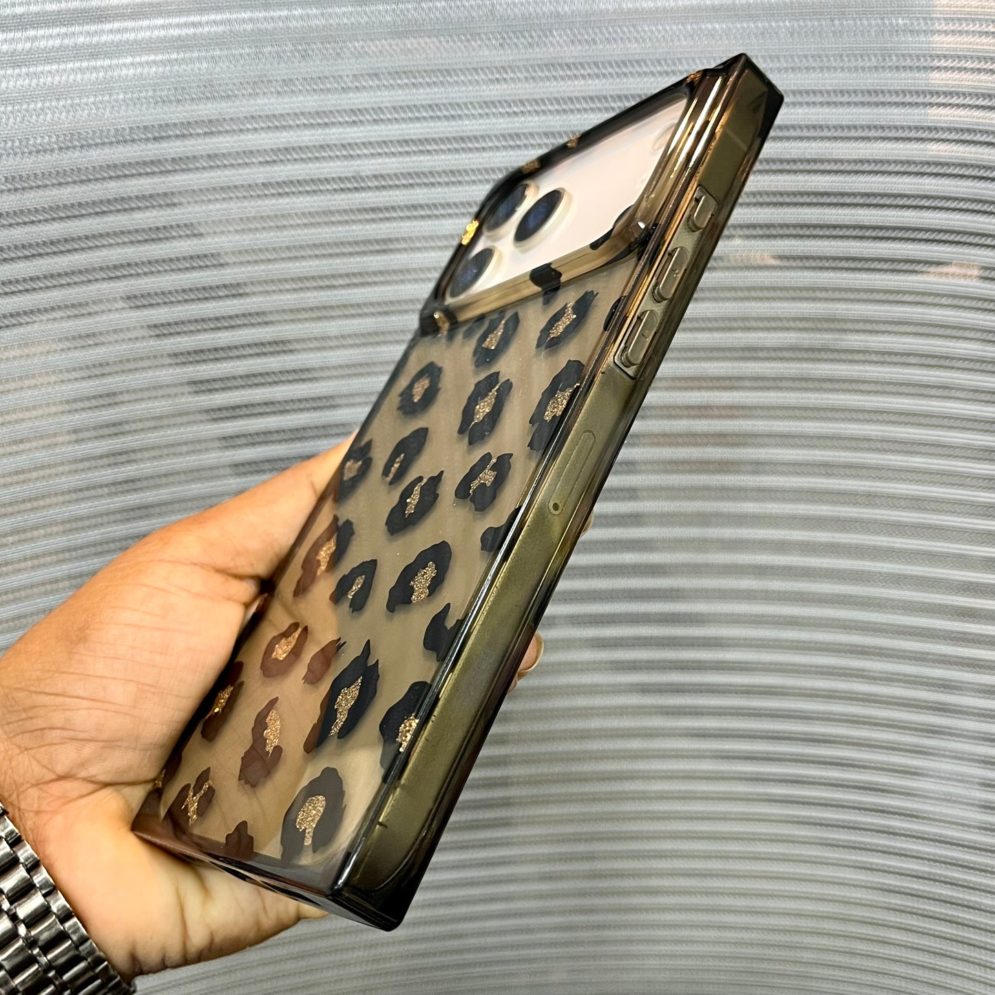 Glitter Cheetah Print Box iPhone 17 Series Case