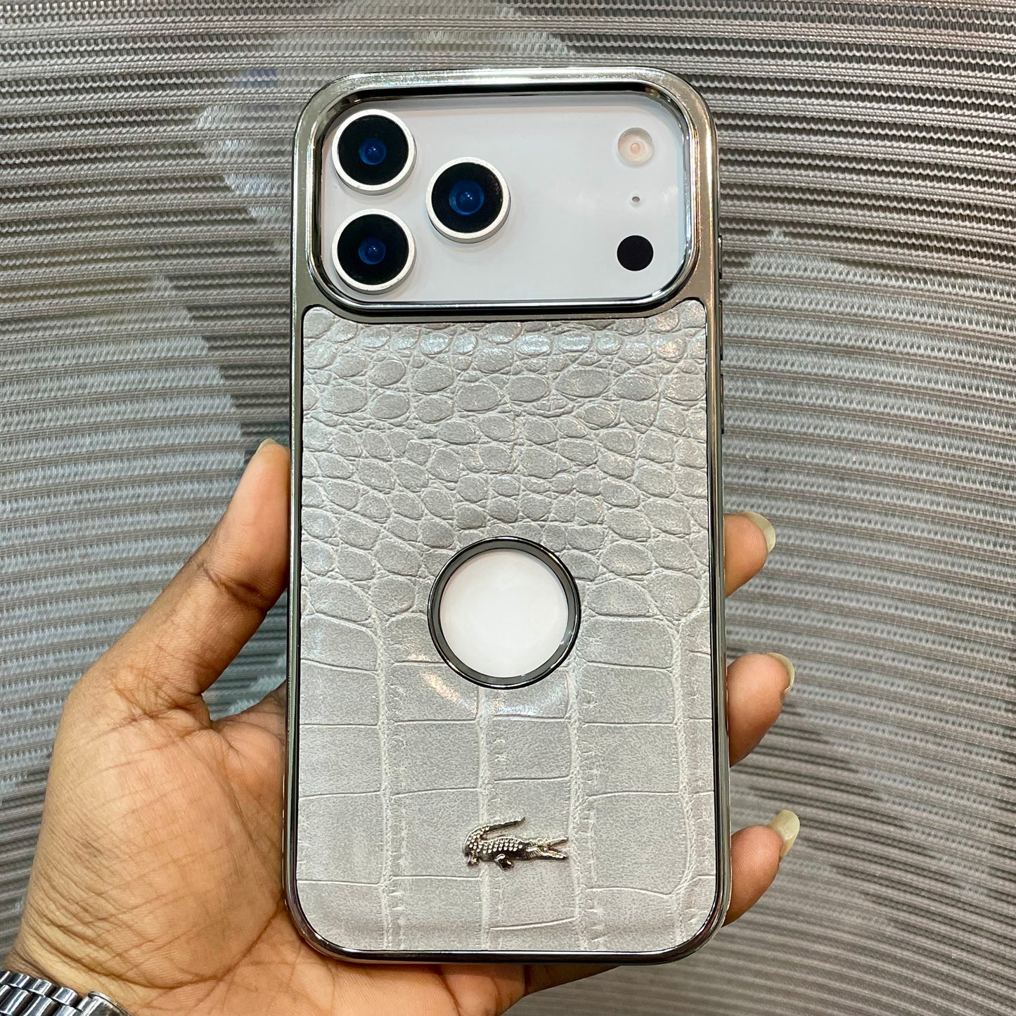 Leather Logo iPhone 17 Pro Max Case