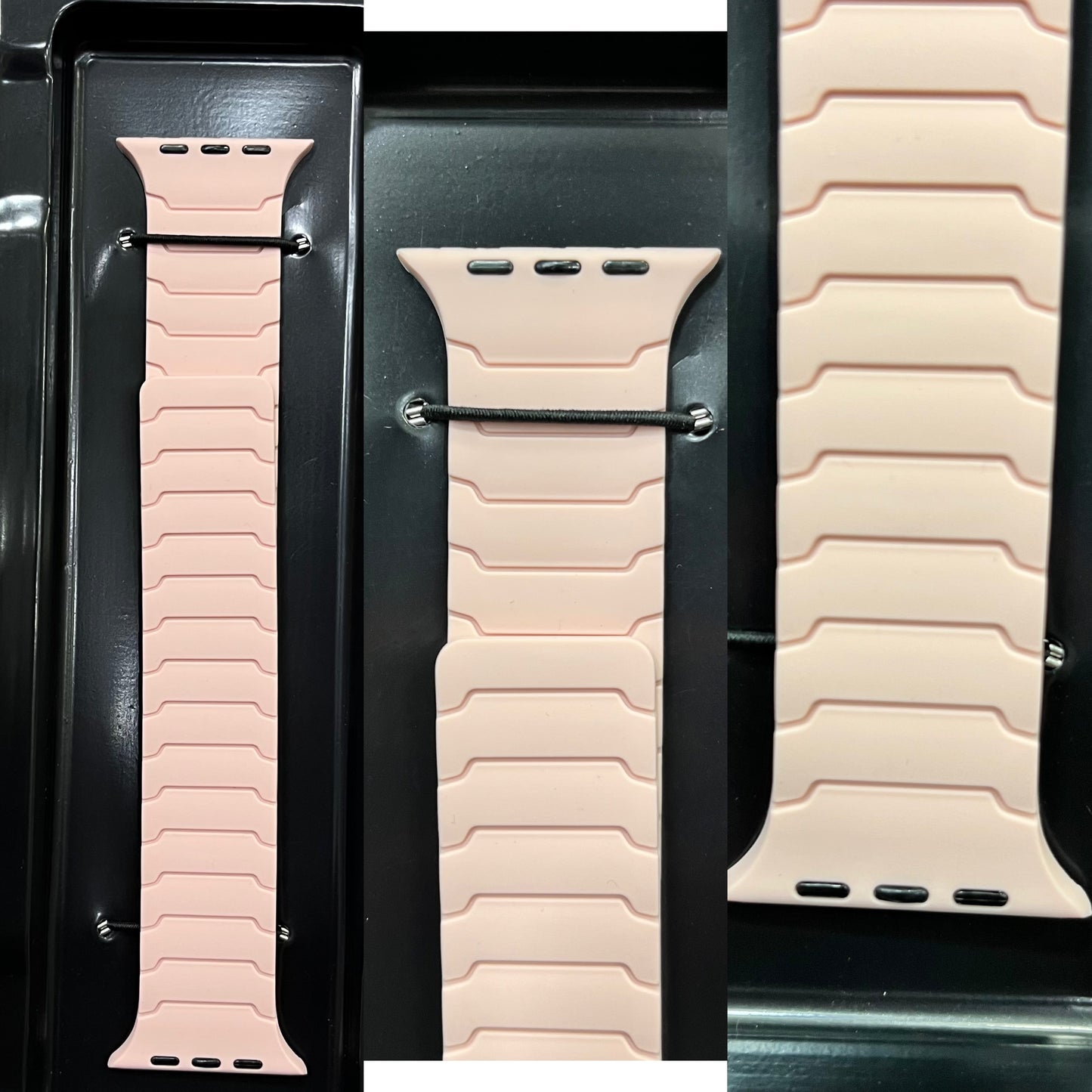 Ribbed Silicone Magnetic Watch Strap
