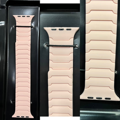 Ribbed Silicone Magnetic Watch Strap
