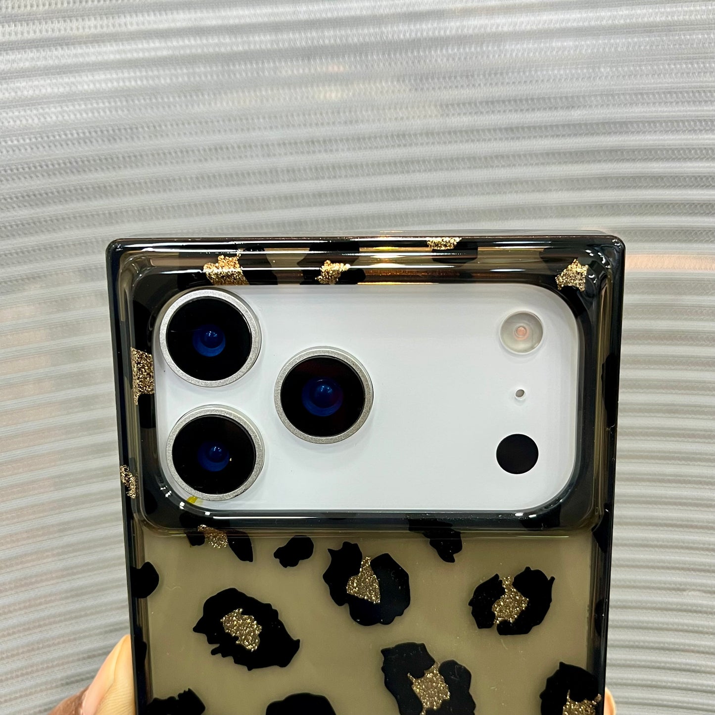 Glitter Cheetah Print Box iPhone 17 Series Case