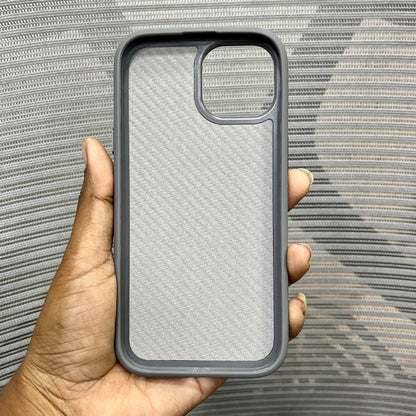 Premium Stripe Leather Logo iPhone 15 Series Case