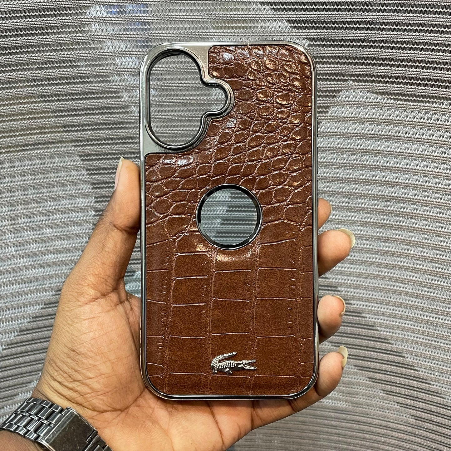 Leather Logo iPhone 17 Case