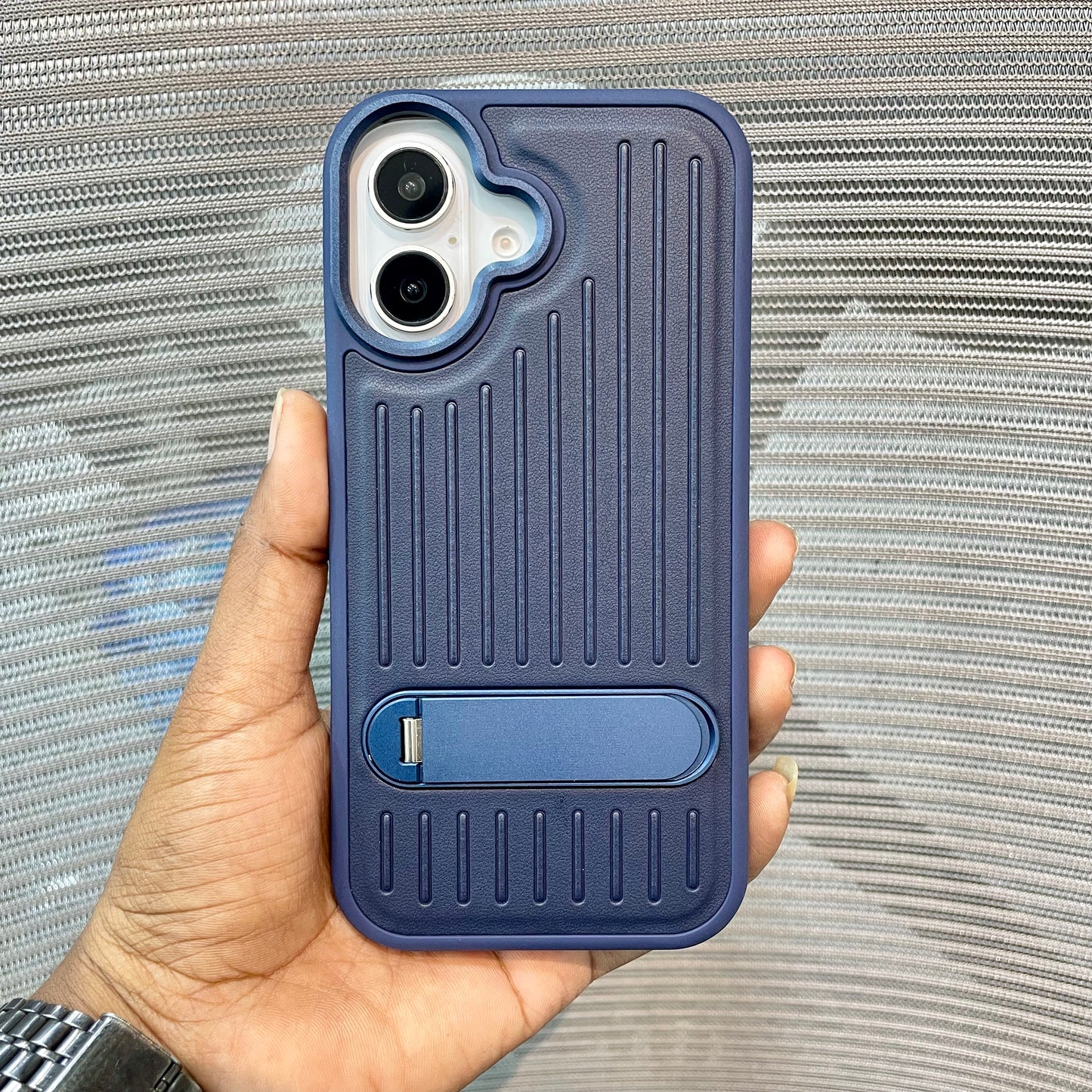 StripeVault Stand iPhone 17 Case