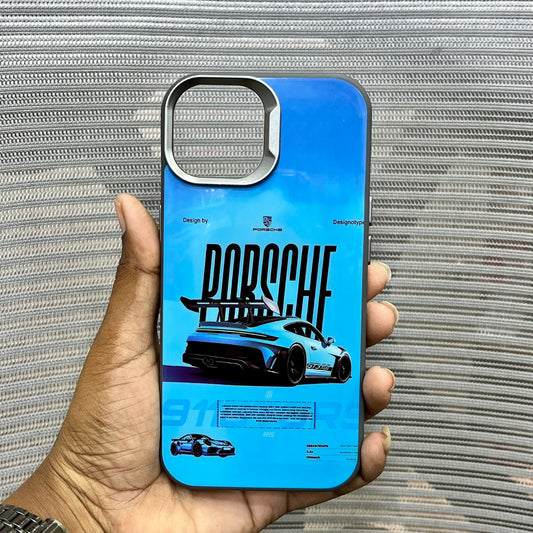 Glossy Car Print Protective iPhone 15 Case