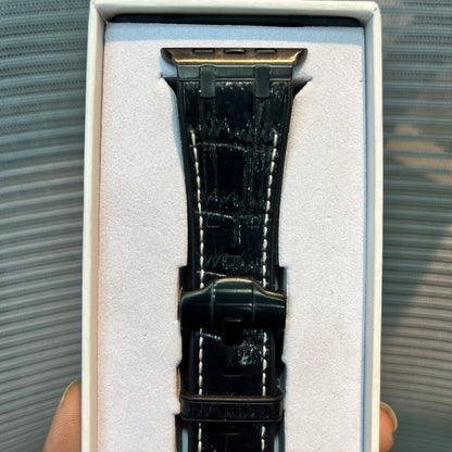 Premium Leather Stitch Apple iWatch Strap