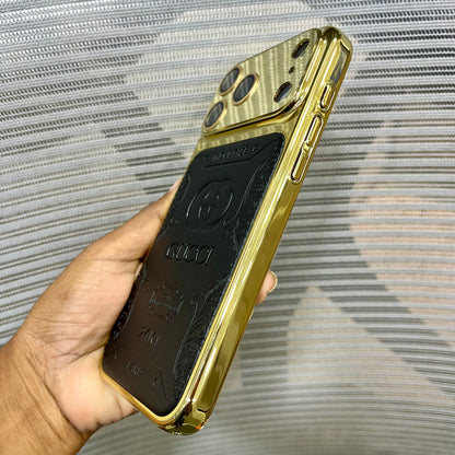 Premium Embossed Leather Logo iPhone 17 Pro Max  Case