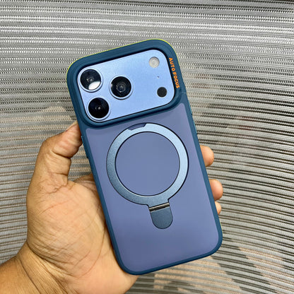 Matte Shockproof Hybrid Bumper with Metal Stand