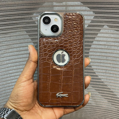 Leather Logo iPhone 15 Case
