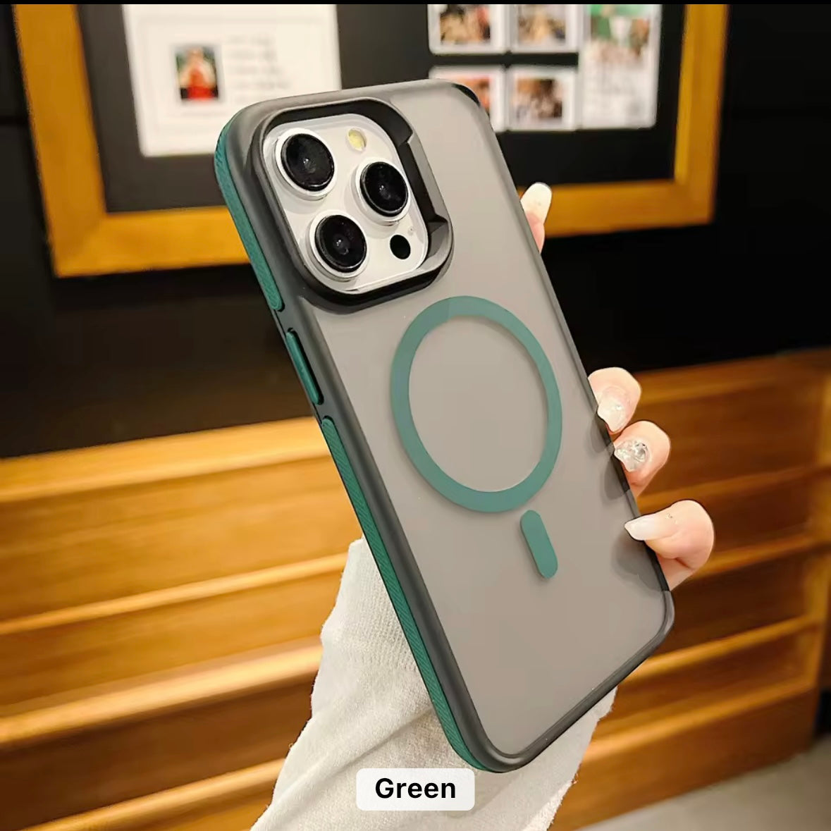 Tinted Matte Hard Magsafe Case with Color Border for iPhone