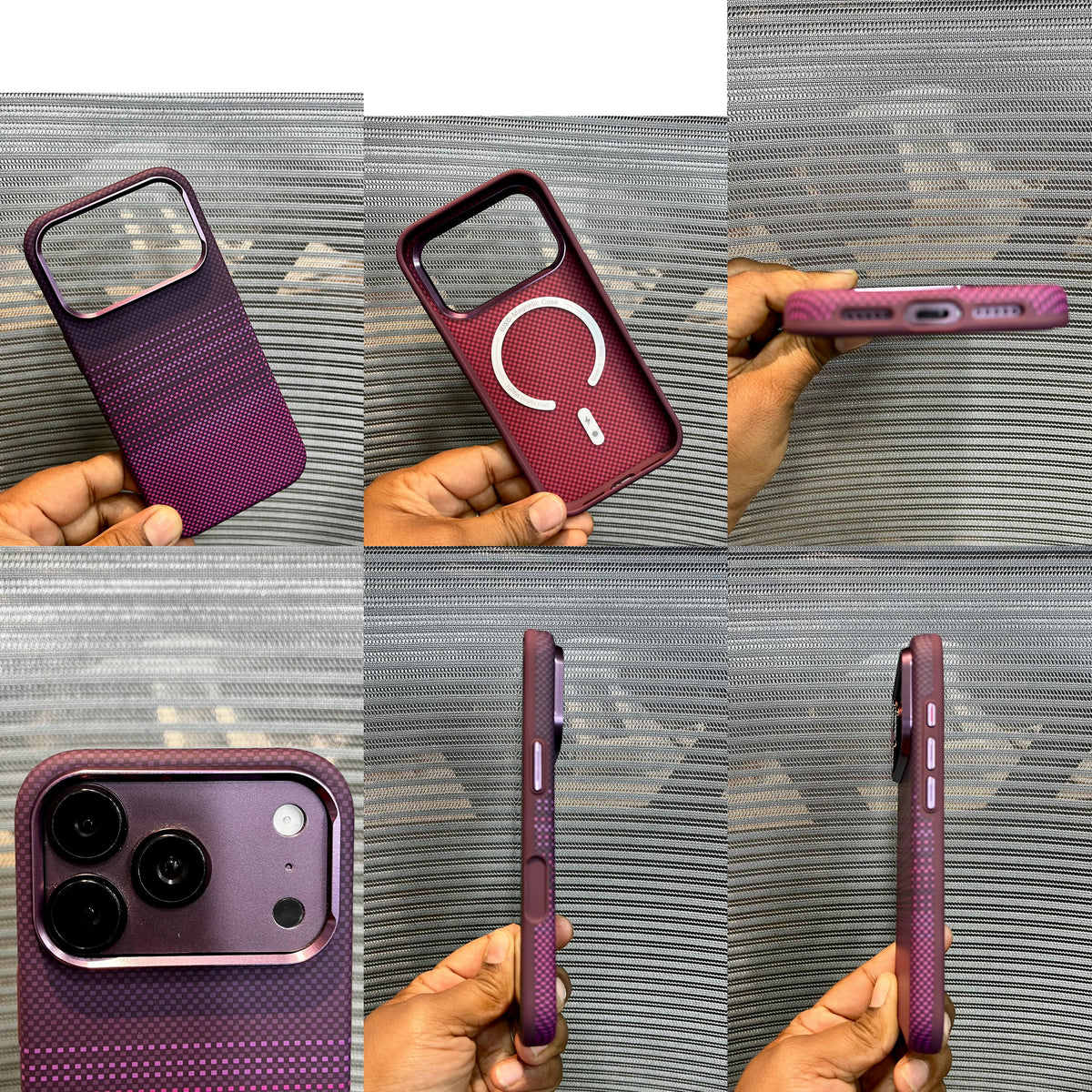Carbon Fiber Gradient Embossed iPhone Case