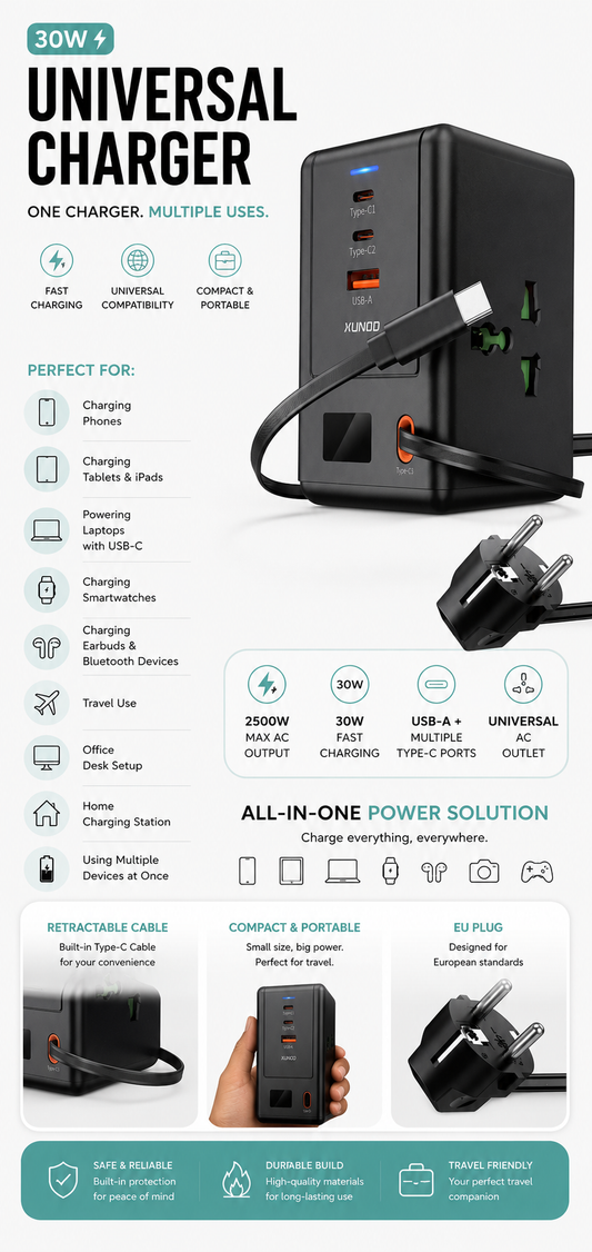 PowerHub 30W Charging Strip