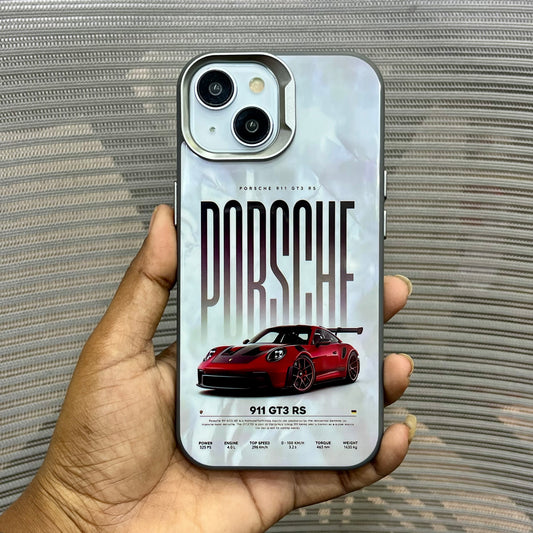 Glossy Car Print Protective iPhone 15 Case