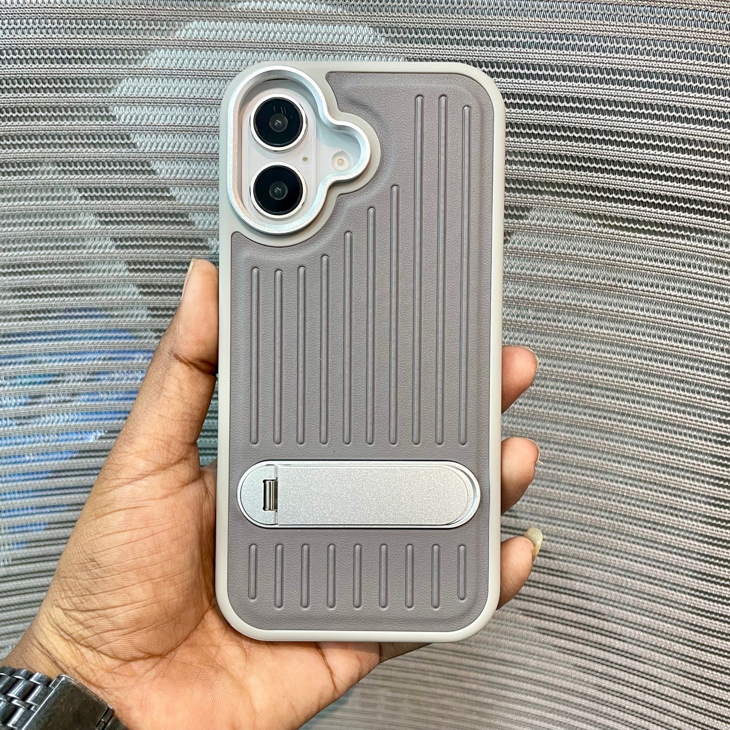 StripeVault Stand iPhone 17 Case