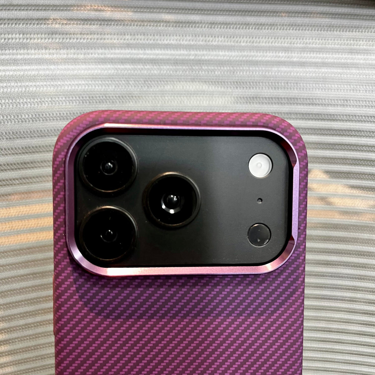Carbon Fiber Small Stripe Wave Texture iPhone Case