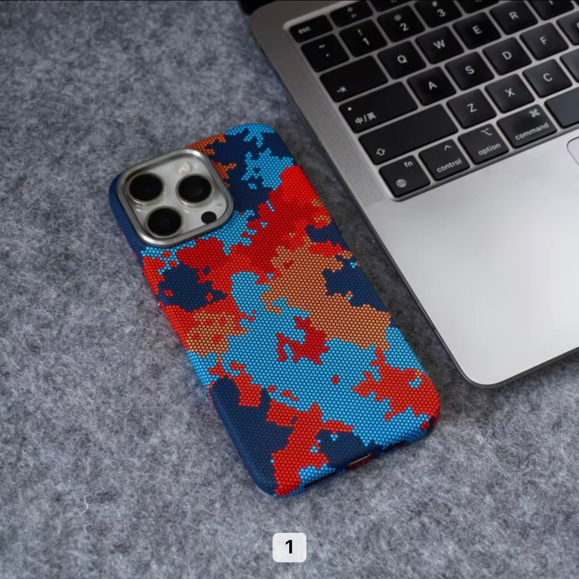 Camouflage Carbon Fiber Slim fit MagSafe Case for iPhone