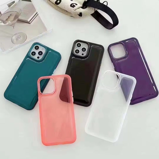 Soft Silicone Color Transparent Case for iPhone