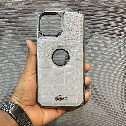 Leather Logo iPhone 15 Case
