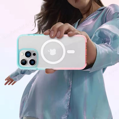 Dual Tone Gradient Magsafe Silicone Case for iPhone