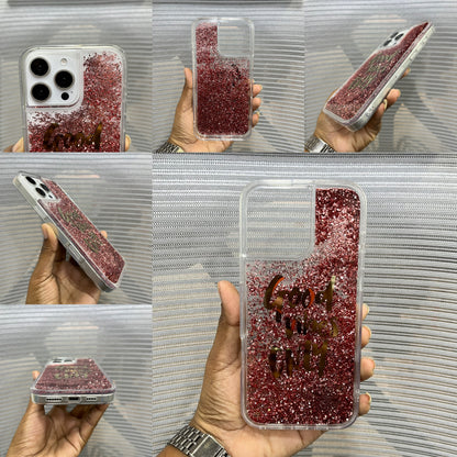 Good Vibes Only Liquid Glitter iPhone 16 Pro Max Case