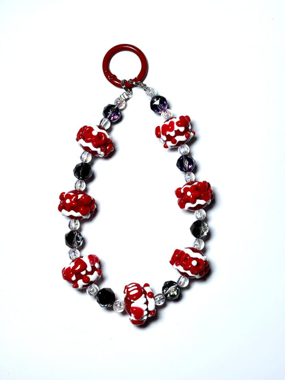 Durable Phone Charm with Beads and Nylon Cord