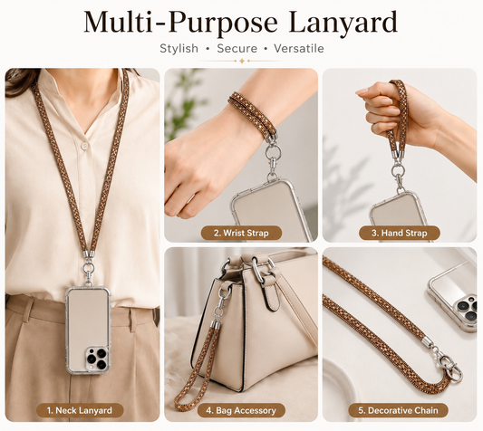 Rust Gold Crystal Long Sling