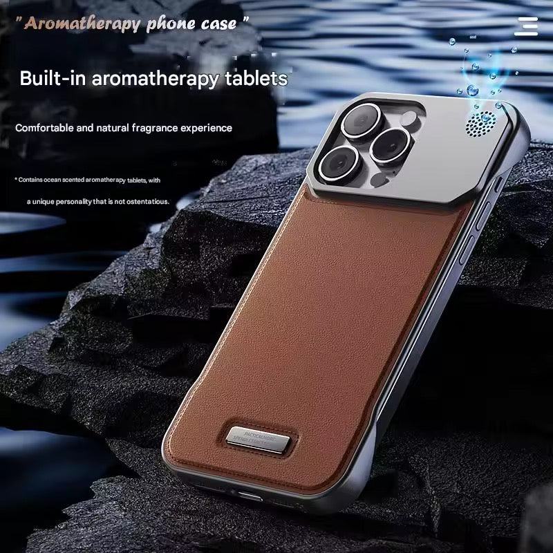 Aroma Perfume Leather & Metal iPhone Case