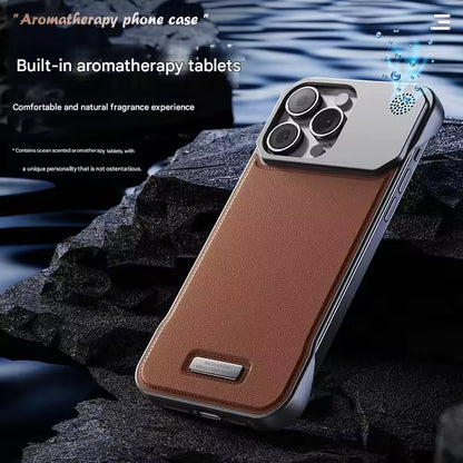 Aroma Perfume Leather & Metal iPhone Case
