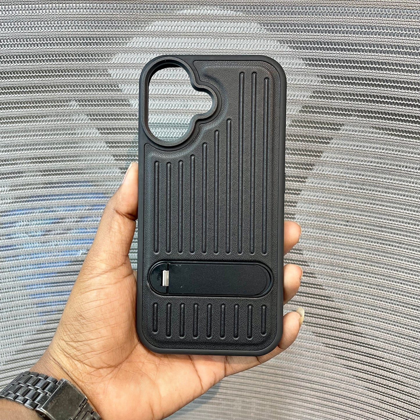 StripeVault Stand iPhone 17 Case