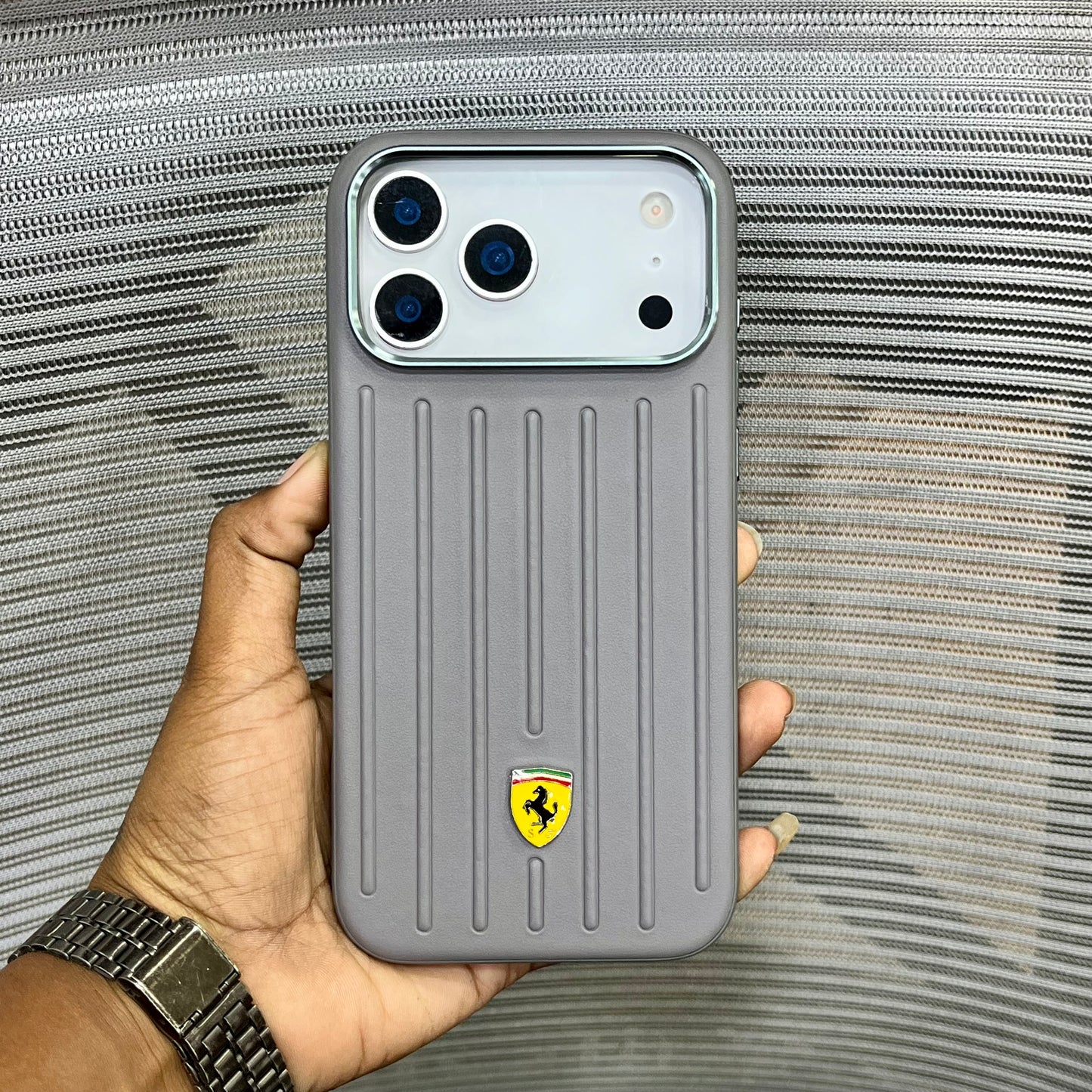 Leather Racing Logo iPhone 17 Series Case