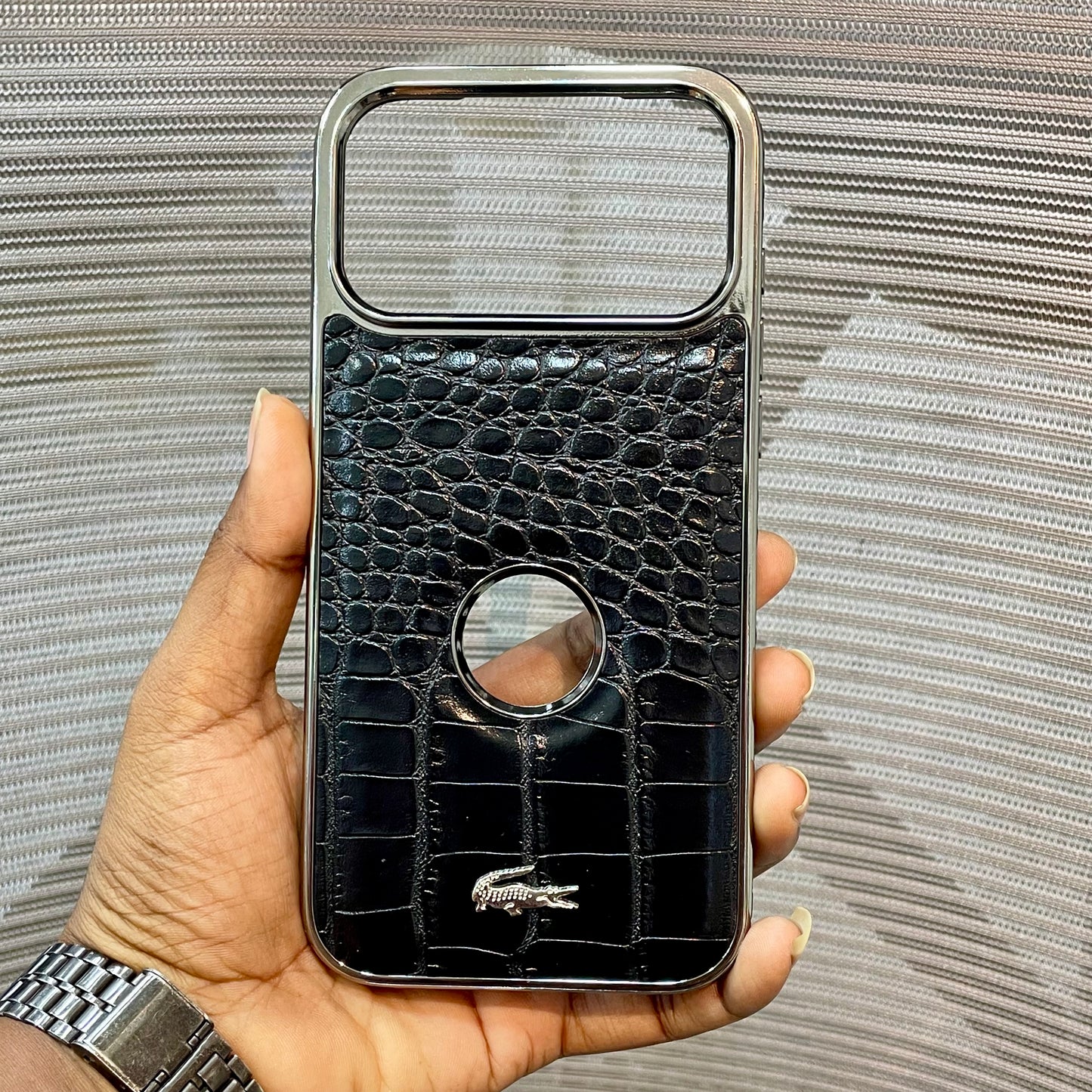 Leather Logo iPhone 17 Pro Max Case