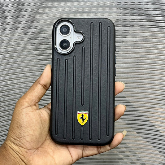 Leather Racing Logo iPhone 17 Case