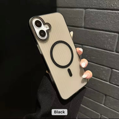 Slim Fit Hard MagSafe iPhone Case with Embossed Stripes