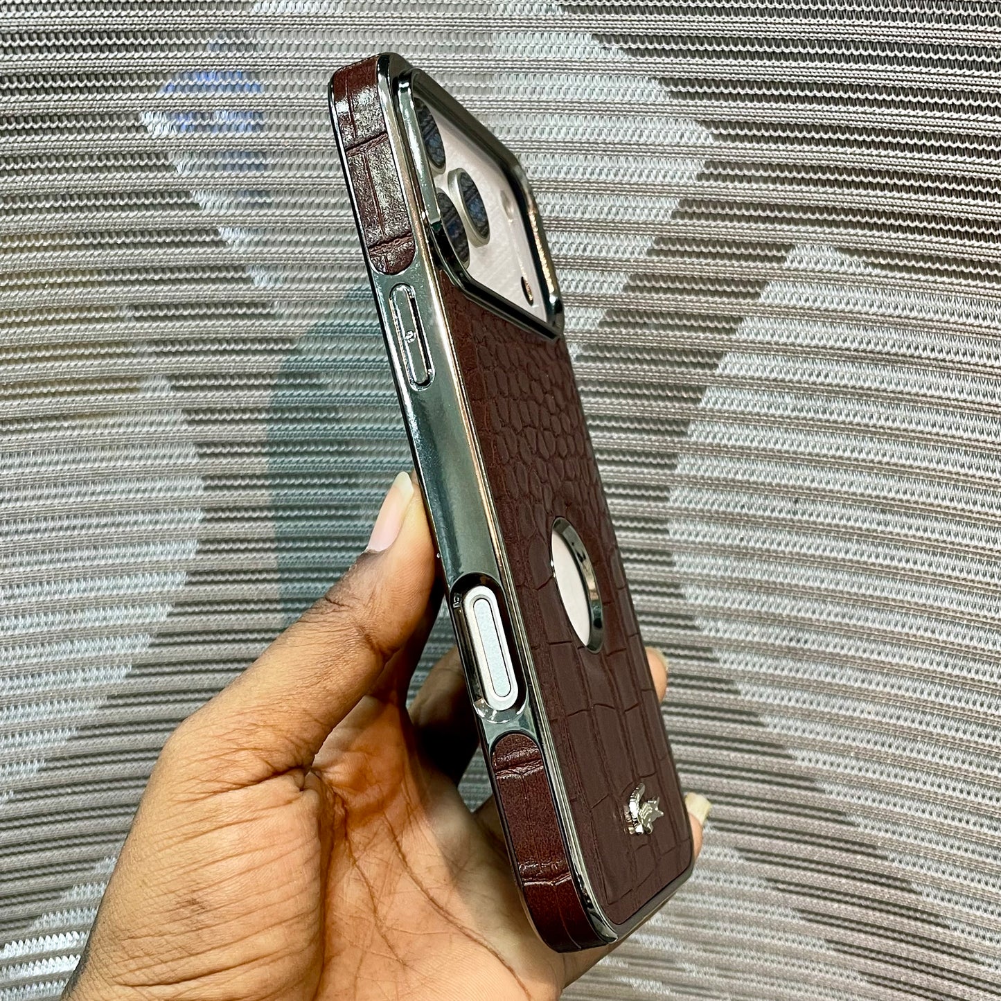 Leather Logo iPhone 17 Pro Max Case