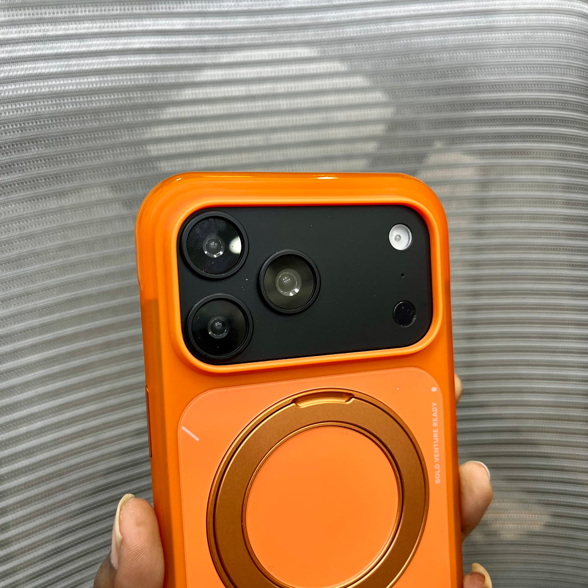 Premium AirBag Anti-Collision Metal Stand iPhone Case
