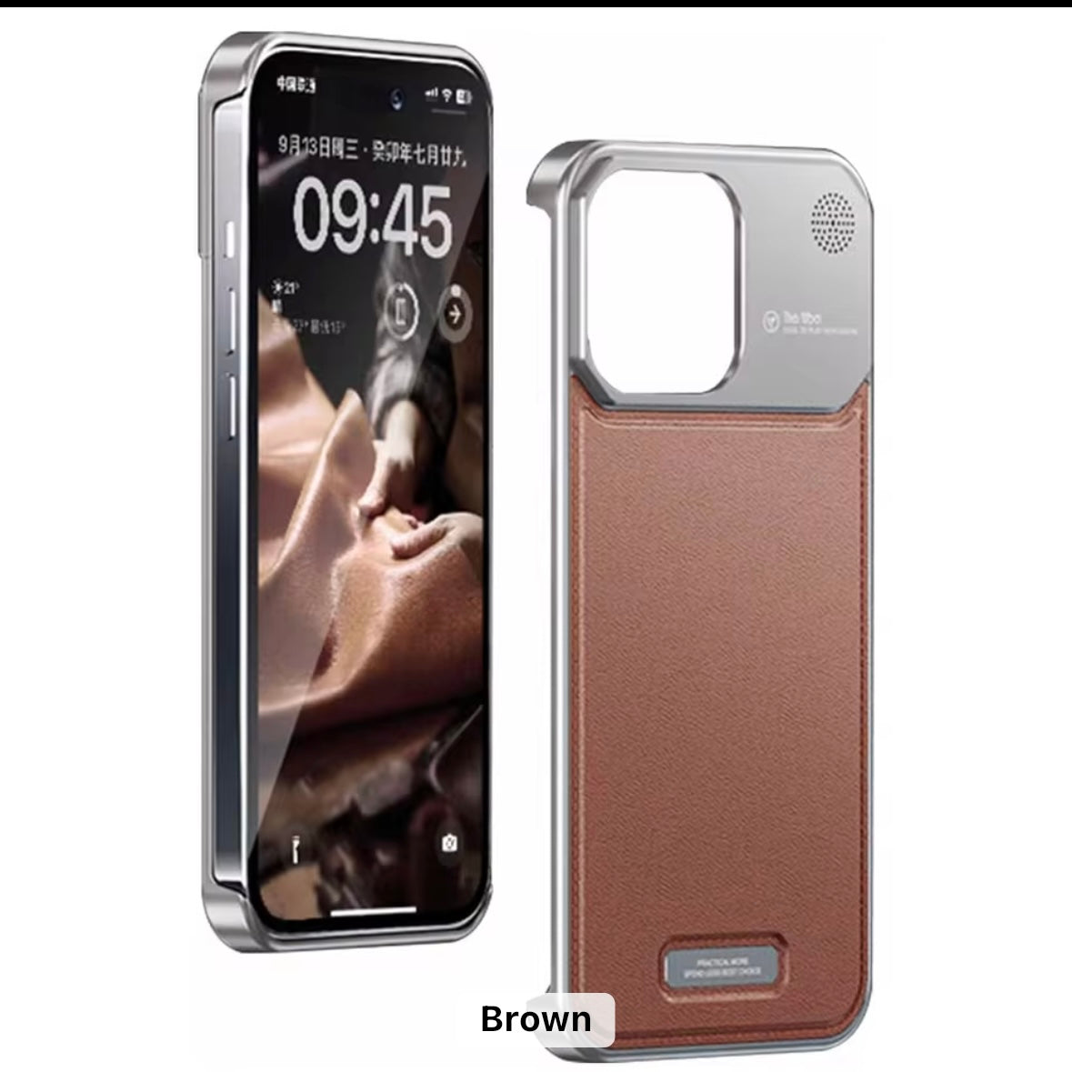 Aroma Perfume Leather & Metal iPhone Case