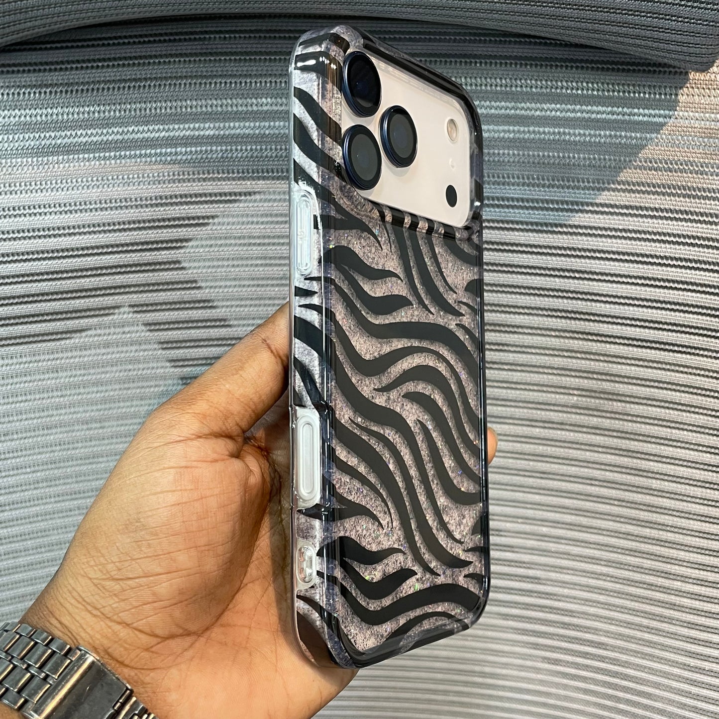 ZebraLuxe Glitter iPhone 17 Pro Case