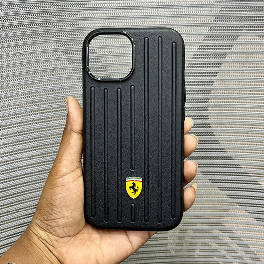 Leather Racing Logo iPhone 15 Case