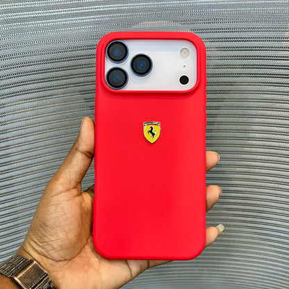 RedPrancing Horse Silicone iPhone 17 Pro Case