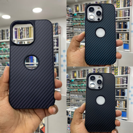 Carbon Fiber Hard Case with Logo Cut for iPhone