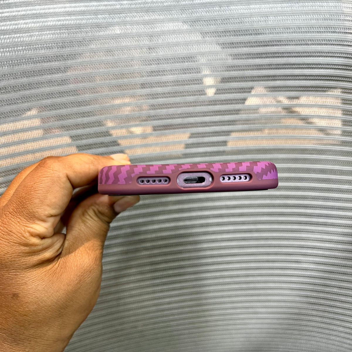 Carbon Fiber Twill Wave Embossed iPhone Case