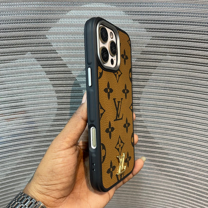 LogoLuxe Leather iPhone Case