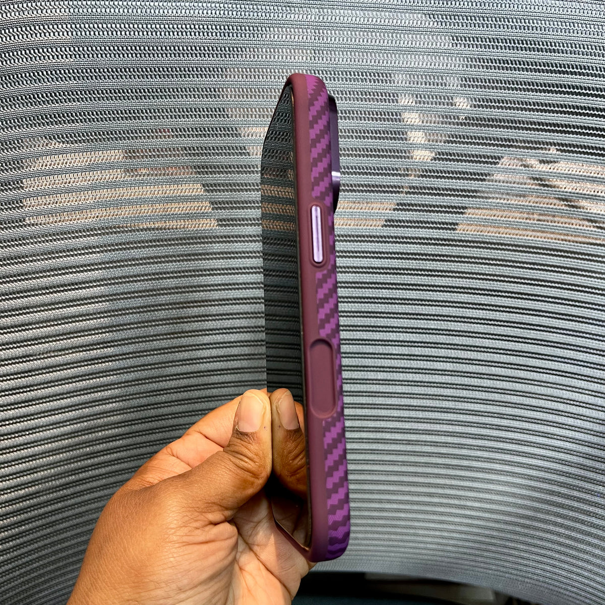 Carbon Fiber Twill Wave Embossed iPhone Case