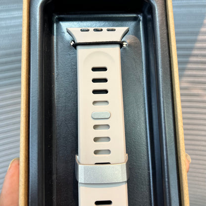 Silicone SteelLock Band For iWatch