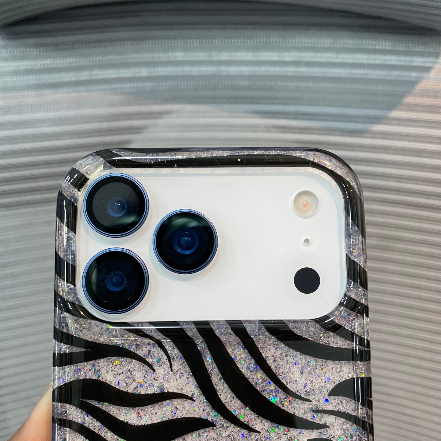 ZebraLuxe Glitter iPhone 17 Pro Case
