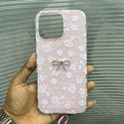 Floral Charm Clear iPhone 16 Pro Max Case