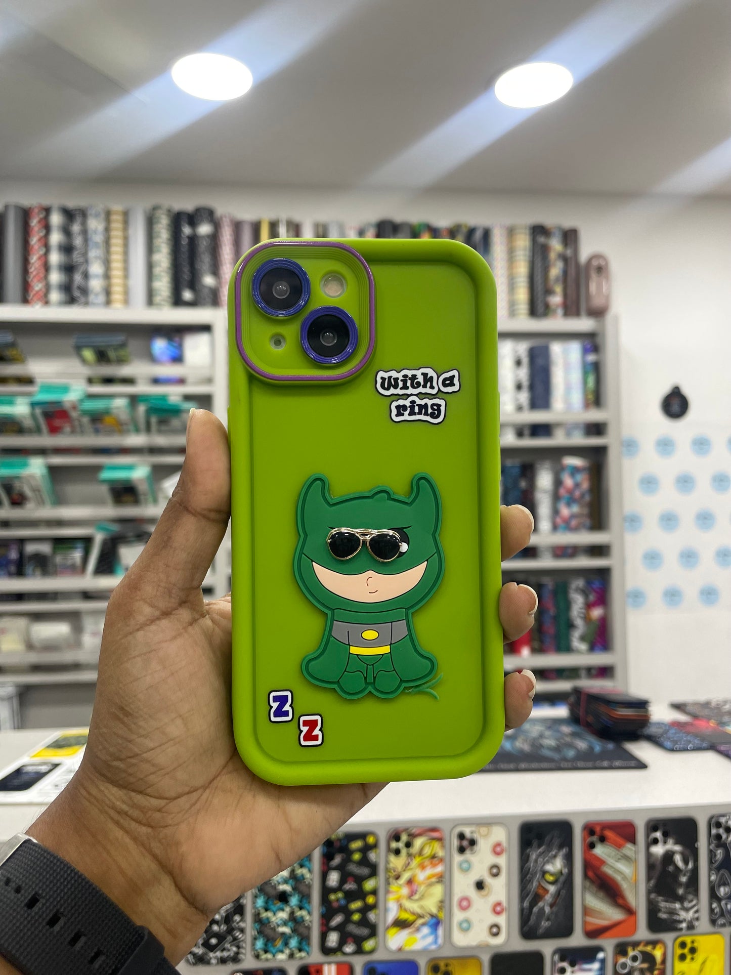 Cartoon Printed Fancy Case with Camera Protection for iPhone