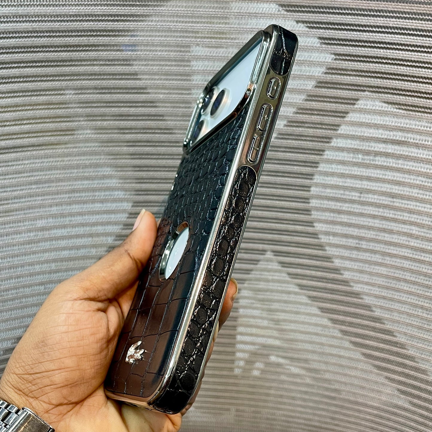 Leather Logo iPhone 17 Pro Max Case