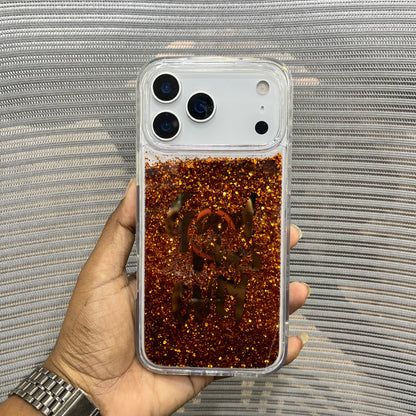 Good Vibes Only Liquid Glitter iPhone 17 Pro Case