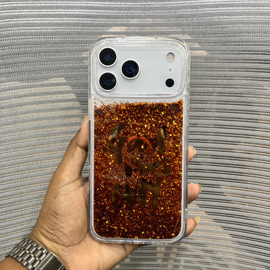 Good Vibes Only Liquid Glitter iPhone 17 Pro Max Case